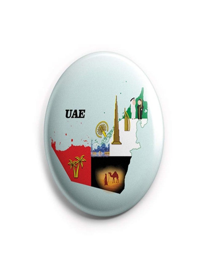 AVI 58mm Regular Size Metal Fridge Magnet Blue Dubai UAE Middle East Travel Souvenir MR8002215 - Image 1